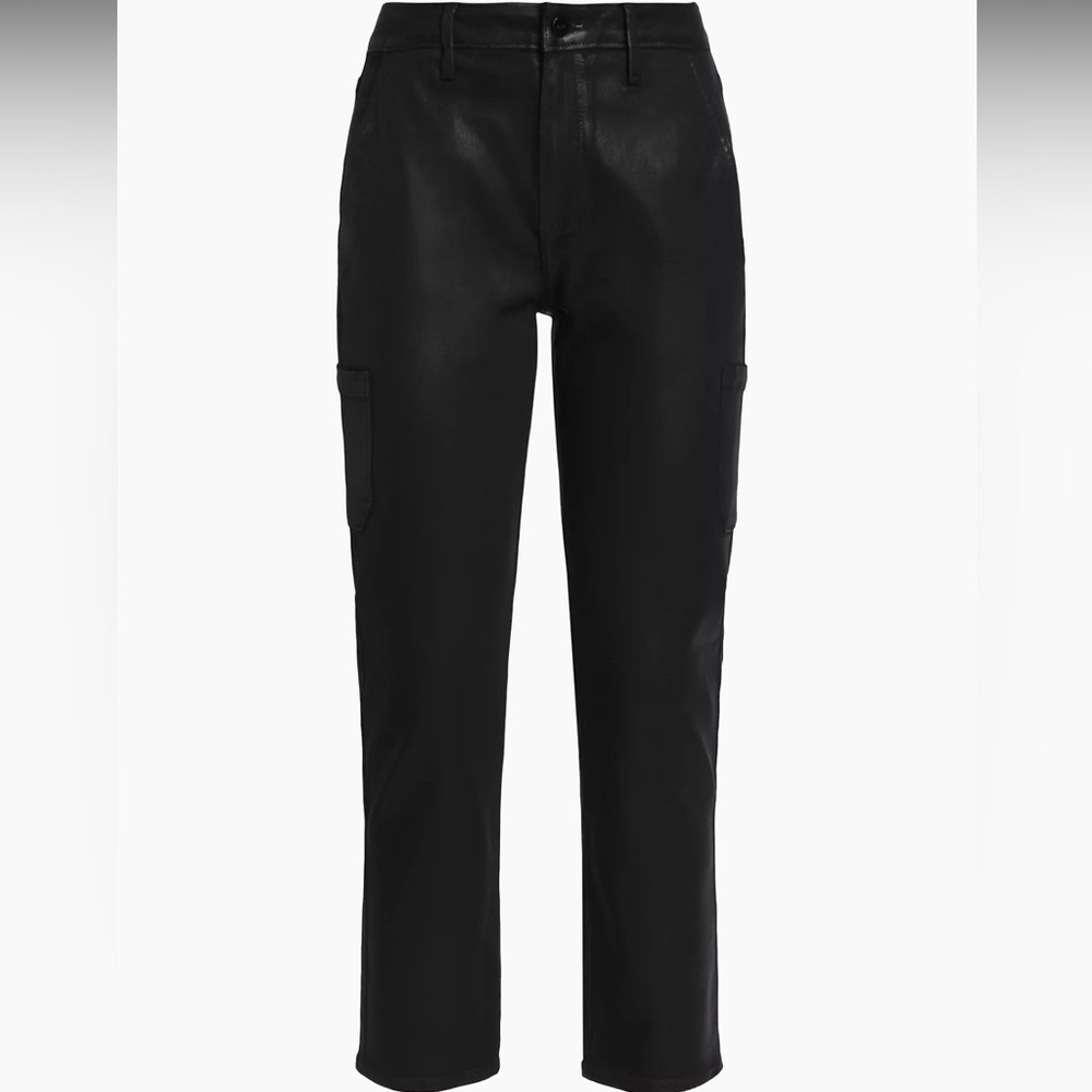Paige Jolie Coated Straight-Leg Crop Pants size 30 - Picture 1 of 16